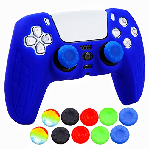 Image of Silicone Skin for Ps5 Controller, 1pc Anti-Slip Shell Cover Case with 10 Joystick Grips for Playsation 5 Controller Wireless Gamepad(PS5 Controller #9)