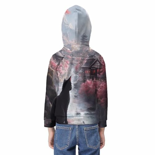 Sweat à Capuche Cherry Blossom Enfant Pull Original 3D Fille Garçon - 6