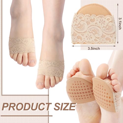 Image of Cutecrop 12 Pairs Women's Open Toe Topper Socks for Mules Non Slip Sandal Liner Socks No Show Toe Covers with Sponge Cushion