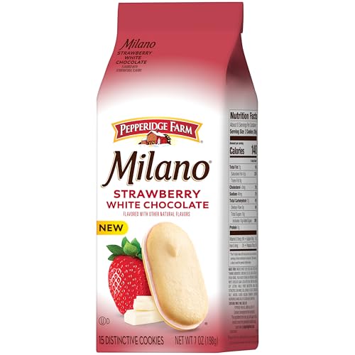 Pepperidge Farm Milano White Chocolate Strawberry Flavored Cookies, 7 Oz Bag image 6