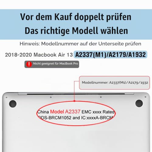 Fintie Hülle kompatibel mit MacBook Air 13 M1 (2018-2020) – Ansicht 2