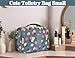 L&FY Hanging Travel Toiletry Bag Women's Cosmetic Organizer Makeup Case Pouch Men's Shaving Kits With Handle (Blue Flower)