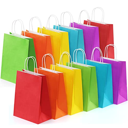 BagDream 24PCS Medium Party Favor Paper Gift Bags with Handles