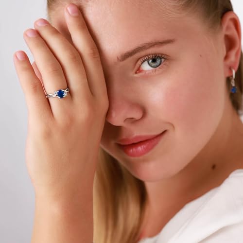 Silvershake 7x5mm Oval Shape White Gold Plated 925 Sterling Silver Engagement Ring2