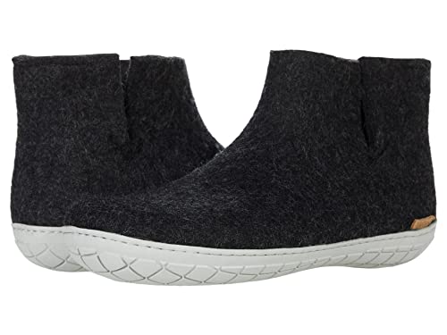 Image of Glerups 100% quality wool mix Boot Slipper with rubber sole - Unisex