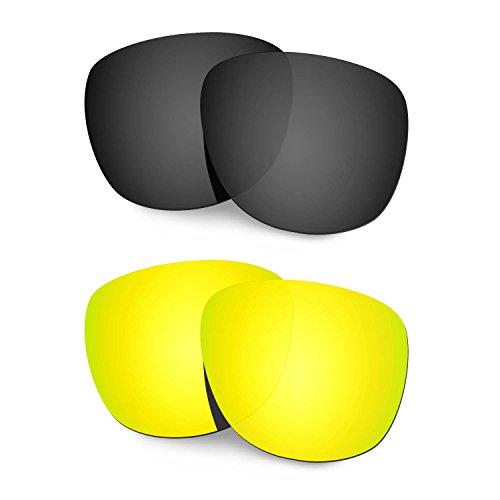 Lentille Oakley Trillbe X rechange renforcée noir or 24k contre les reflets
