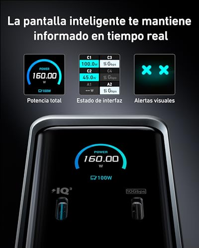 Docking Station Anker Prime 160W, 3 USB-C, Dual 4K, - Imagen 7