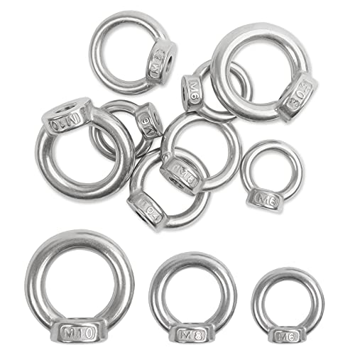 Bolatus 10 dadi ad anello M8 304 in acciaio inox