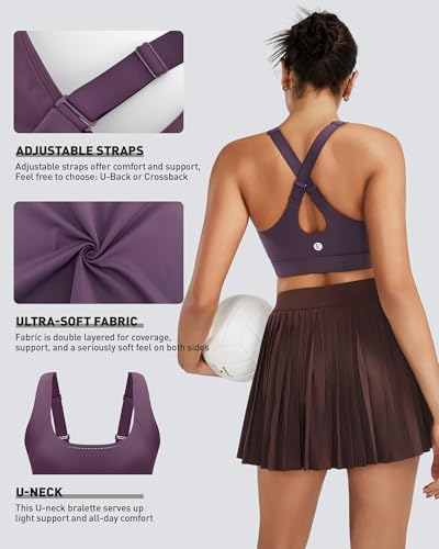 Image of RUNNING GIRL Adjustable Straps High Impact Sports Bra for Women,High Support Workout Sports Bras with Sewn in Pads