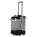 Olympia Luggage Rolling Printed Shopper Tote, Black, One Size