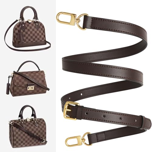 Image of Vachetta Leather purse strap Genuine Leather Adjustable Replacement Strap for Shoulder Bag Handbag Purse