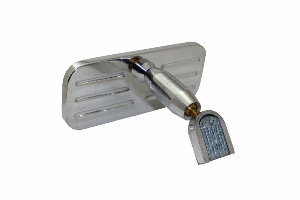 Pirate Mfg Hot Rod Polished Aluminum Ball Milled 5-1/2 Inch Rear View Mirror