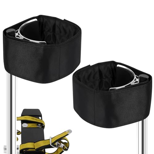 Buhobha Drywall Stilt Straps (1 Pair) - Heavy Duty Leg Straps with Cushioned Foam Comfort Adjustable Hook & Loop Fastener for Reliable Fit Compatible with Various Brands of Stilts