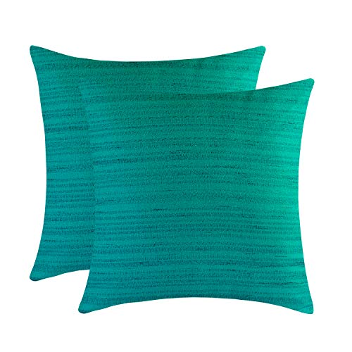 Image of The White Petals Dark Teal Throw Pillow Covers - Luxurious, Elegant & Decorative (20x20 inch, Pack of 2)