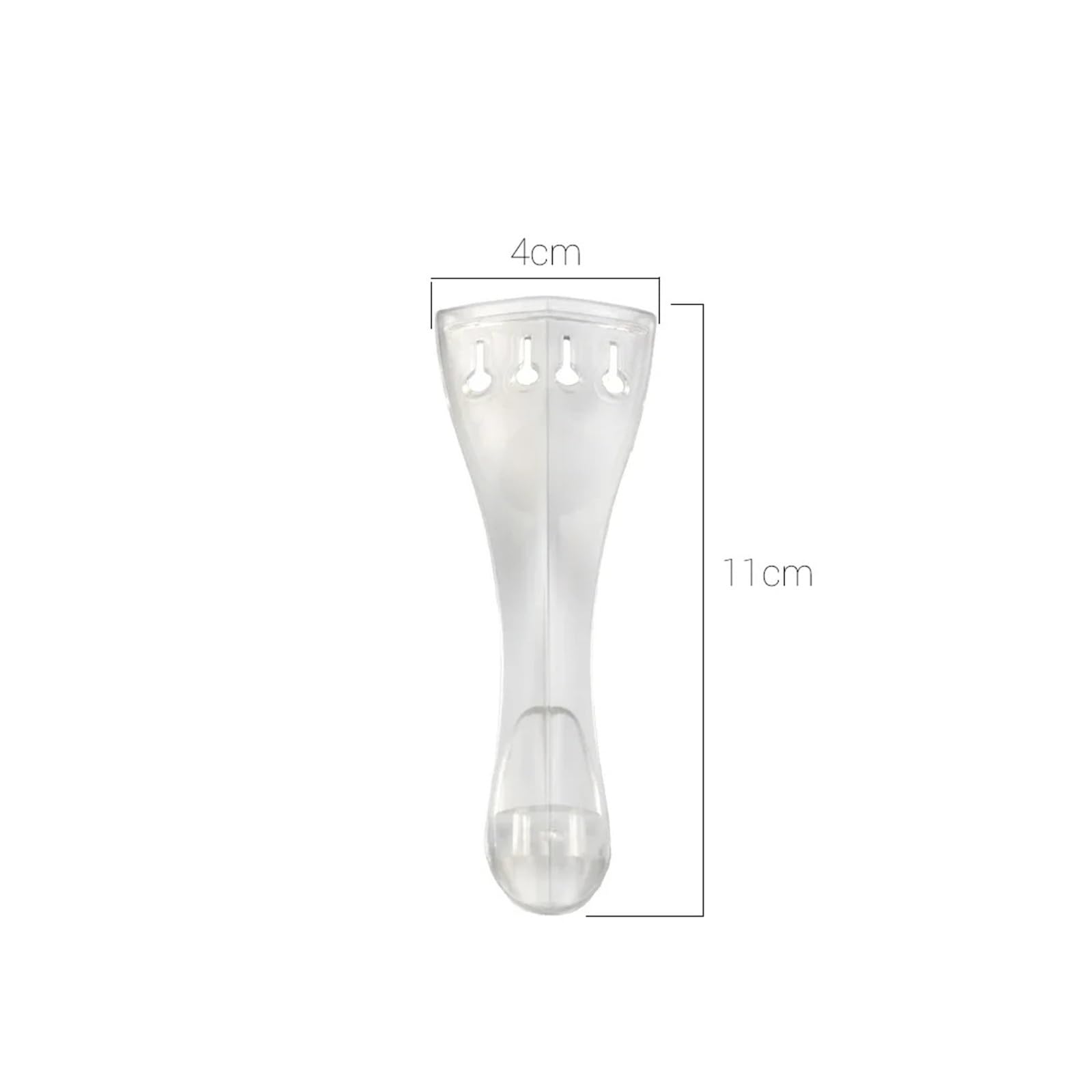 Piezas de violín transparentes, juego de accesorios, cristal 4/4, reposabrazos for violines/barbilla/cola/cuello de violín