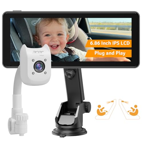 Acer Gadget Baby Car Camera Rear Facing -1080P Car Seat Camera with 940nm Night Vision, 360° Rotating Carseat Mirror, Easy Install, Wide HD View for Infant Safety & Peace of Mind