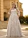 Elegant Plus Size Wedding Dresses with Lace Applique V Neck Long Sleeves Beach Bridal Gowns A Line Tulle Curvy Wedding Dress for Bride B-Ivory