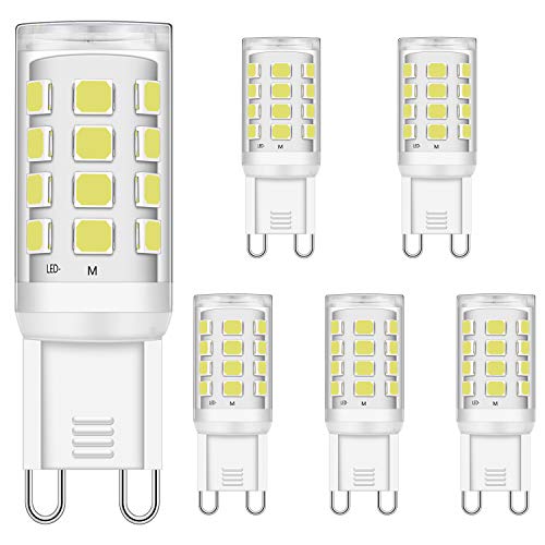 Brantoo G9 LED Bulbs 3W Equivalent to 15W 20W 25W 28W 33W Halogen Bulbs, Cool White 6000K, 320lm, CRI> 85, G9 Socket Energy S
