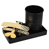 IMIKEYA Stiftehalter Aus Eisen Für Schreibtisch Flugzeug-design Stifteaufbewahrung Schreibwaren-organizer Für Büro