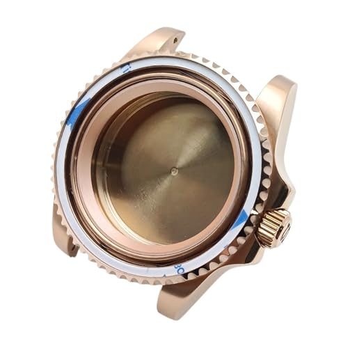 [X] 40.5mm GMTEHb` Vo[/ubN Y X`[P[X NH34 NH35 NH36[ugΉ ANZT[ Tt@CAKX EHb`{bNX vP[X(6 Rose gold)