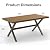 RoyalCraft Outdoor Dining Table for 6, 59" x 35" Rectangular Patio Dining Table, Aluminum Outdoor Table with Adjustable Foot Pads, Patio Furniture for Garden, Backyard, Poolside, or Indoor, Natural