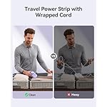 ORICO 4FT Purple Travel Power Strip with 4 AC Outlets, 2 USB-A Ports, and 1 USB-C Port, 45° Flat Plug Extension Cord with Non Surge Protector for Travel/Home/Dorm/Office-AP3 - Image 5