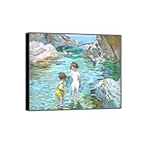 MUHJDYC Dorothea Sharp Famosa Arte Pintura-Cuadros sobre Lienzo-Marco Negro Decoracion Salon-Reproducción(Summer Joy) 40x50cm