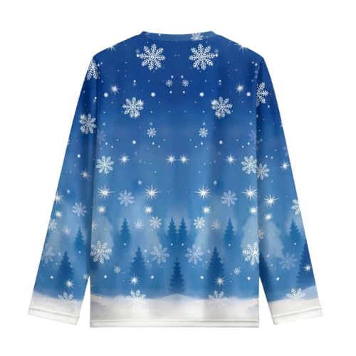 Image of Long Sleeve Shirts for Girls Casual Crewneck Tops Fall Winter Outfits for 3-16 Years Old