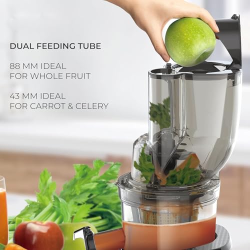Image of Kuvings REVO830 Black Luxury Cold Press Whole Slow Juicer, World's 1st Patented Auto-Cutting Auger to reduce juicing time, 12 Yrs Motor Warranty, 240W Strong Motor, All-in-1 Fruit & Vegetable Juicer