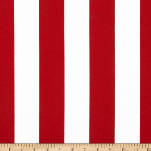 Premier Prints Indoor/Outdoor Stripes Rojo, Fabric By The Yard