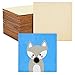 36 Stück Unbehandelte Holzquadrate, Blanko Holzplatten zum Basteln, 12,7 x 12,7 cm,
