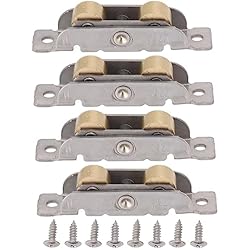 4 Uds. Ensamblaje de Rodillos para Puerta Corrediza de Patio, Rodillo Tándem para Puerta Corredera, Rueda de Puerta Corredera de Metal, Rodamiento de Rueda de Bola de Acero de