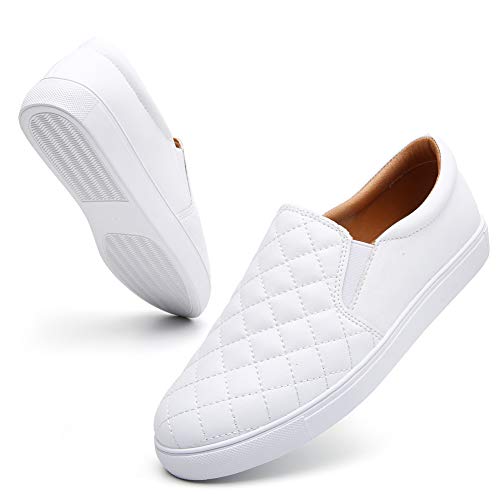 Image of VOCNTVY Loafers for Women Quilted Slip On Shoes Casual Fashion Sneakers