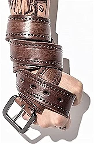 Men Genuine Leather Dress Belt with Single Prong Buckle，Packed in a Box,Gift4