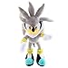 WWWL Peluche Anime Doll Peluche Giocattoli Sonico Il Riccio d'Argento Sonic Peluche Giocattoli Carino Ripieno Bambini Regali Baby Grandi Giocattoli Morbidi per i Bambini Silver