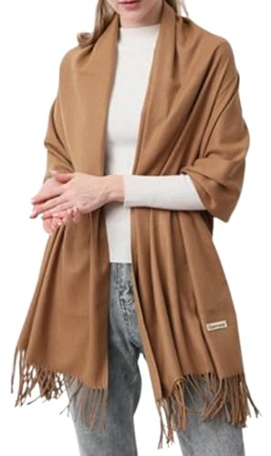 Women's Pashmina Shawls Faux Cashmere Evening Dresses Wraps Large Fall Winter Warm Wedding Scarf Travel with Tassel