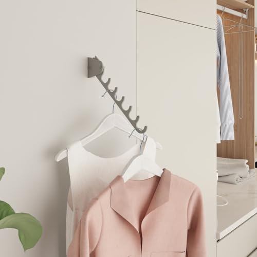 Menage Confort Perchero Plegable de Acero para Interior de Armario vestidor - 6 ó 10 Prendas - para 10 Perchas