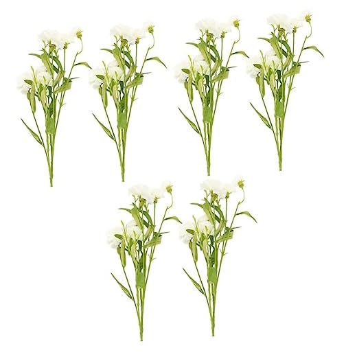 Yardwe 6 Piezas Flor De Simulación Ramos Falsos Pétalos De Seda Mini Clavel Claveles Simulados Flor Realista Clavel Realista Clavel Falso Florero Blanco Flores Novia Boda Flor De Seda