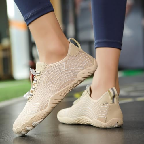 Image of Hike Barefoot Shoes for Women Men with Wide Toe Box, Healthy & Non-Slip Breathable Barefoot Water Shoes Beach Pool Aqua Swim Surf Hiking Walking Shoes