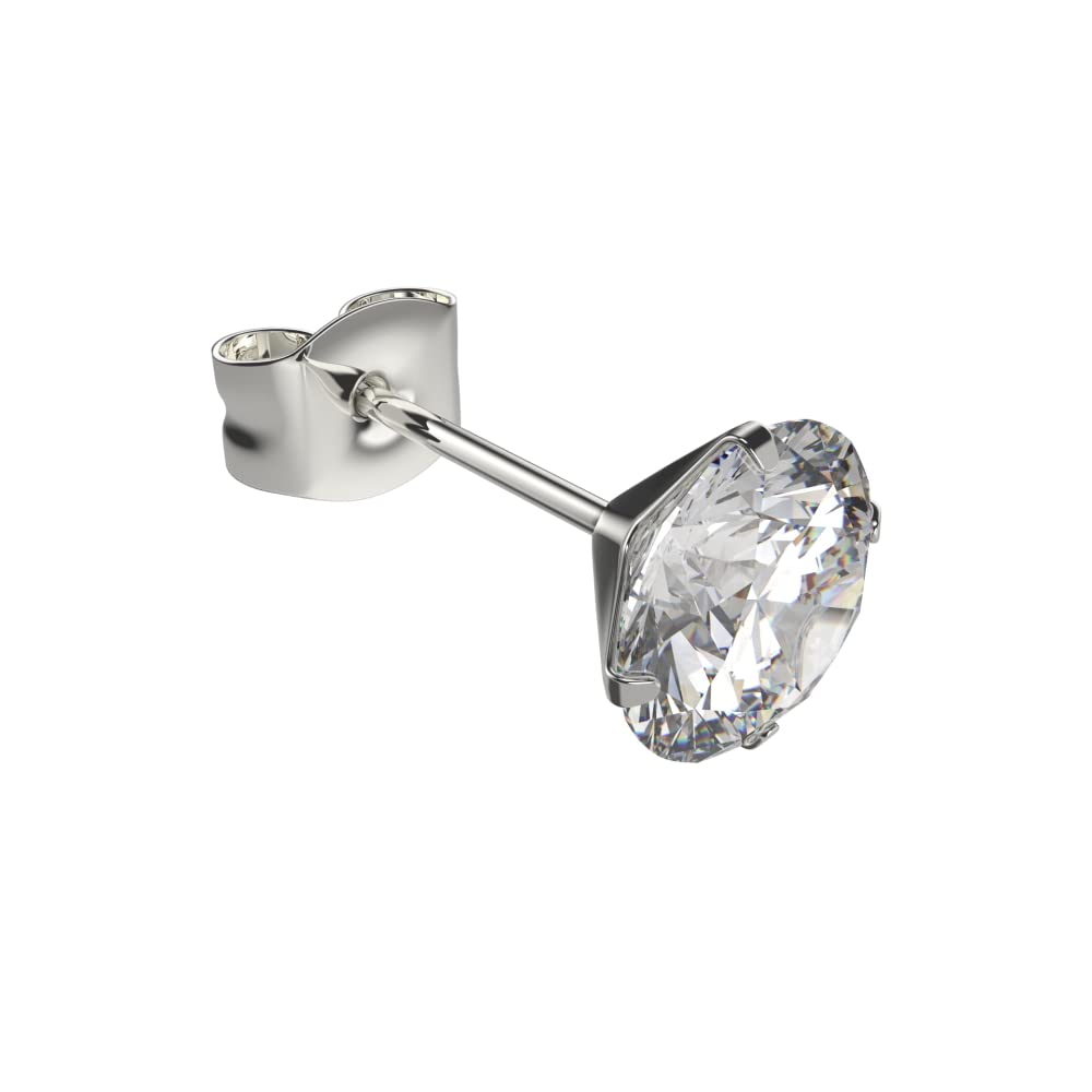 Max Palmer® Kristall Ohrstecker 925 Silber mit Krappenfassung - 3 Farben & 3 Größen