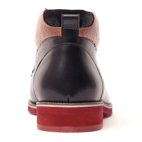 Image of Carlos Santana Morello Lace-Up Traditional Chukka Boots for Men | Lightweight EVA Outsole & Cushion Comfort Leather Footbed | with Crocodile Print on Calfskin Leather