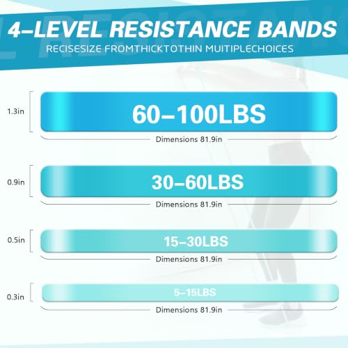 Image of Resistance Bands,Pull Up Bands,Stretching Assist Bands Set for Men & WomenPortable Exercise, Muscle Training,Physical Therapy,Exercise Workout Bands for Working Out