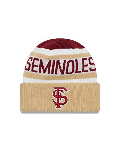 New Era NCAA Florida State Seminoles Biggest Fan 2.0 Cuff Knit Beanie, Gold, One Size