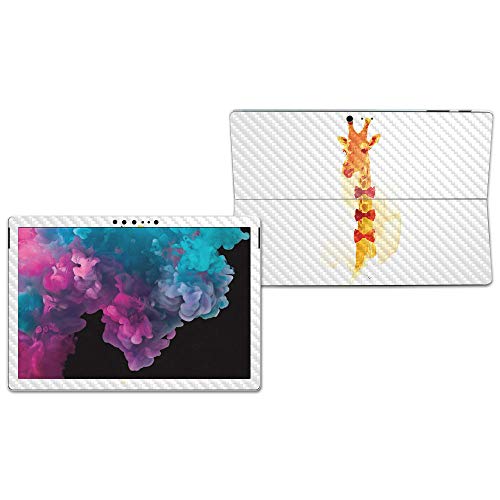 Image of MightySkins Carbon Fiber Skin for Microsoft Surface Pro 6 - Elegant Giraffe | Protective, Durable Textured Carbon Fiber Finish | Easy to Apply, Remove, and Change Styles | Made in The USA