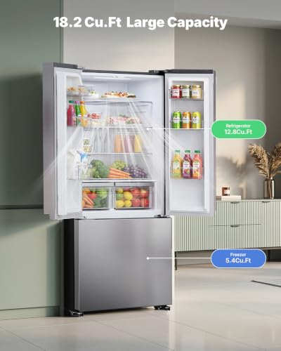 Upstreman 18.2 Cu.Ft French Door