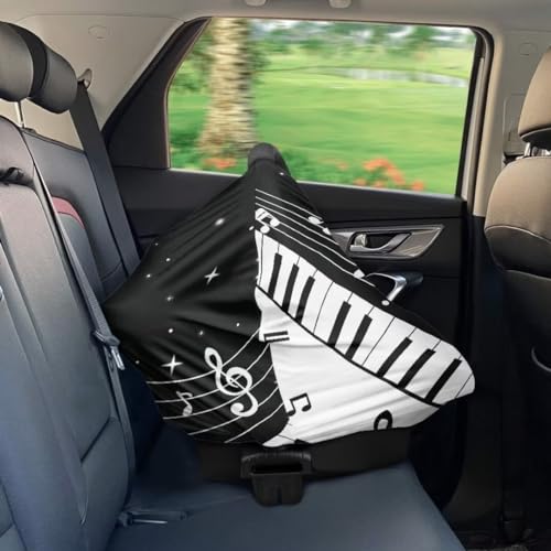 Image of Coldinair Music Notes Star Multifunctional Nursing Cover Multi Use Cover for Baby Car Seat Canopy Shopping Cart Cover,Stroller Cover