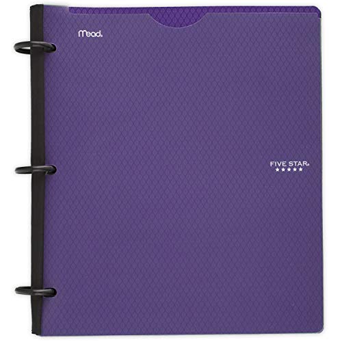 Five Star Flex Hybrid NoteBinder, 1 Inch Binder with Tabs, Notebook and 3 Ring Binder All-in-One, Assorted Colors, Color Selected for You, 1 Count (29326)