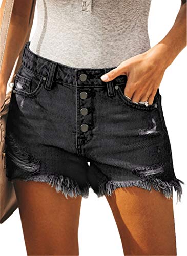 Image of MODARANI Denim Shorts for Women Distressed Jean Shorts Ripped Summer Hot Short
