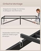 VASAGLE Doppelbettgestell, Metallbett, 160 x 200 cm, Unterbettaufbewahrung – Ansicht 8