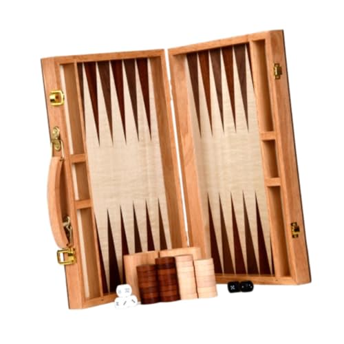 Colcolo Juego de Mesa de Backgammon de Viaje, Juego de Juguete de Viaje con Caja de Madera